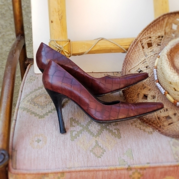 Giuseppe Zanotti Vintage Brown Croc Embossed - Picture 15 of 16